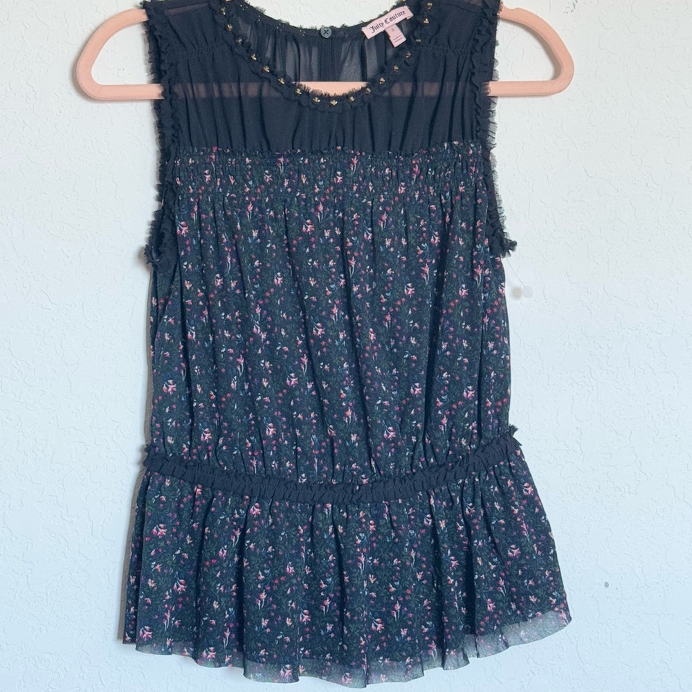 S - Juicy Couture studded Blouse Top Womens NWT
